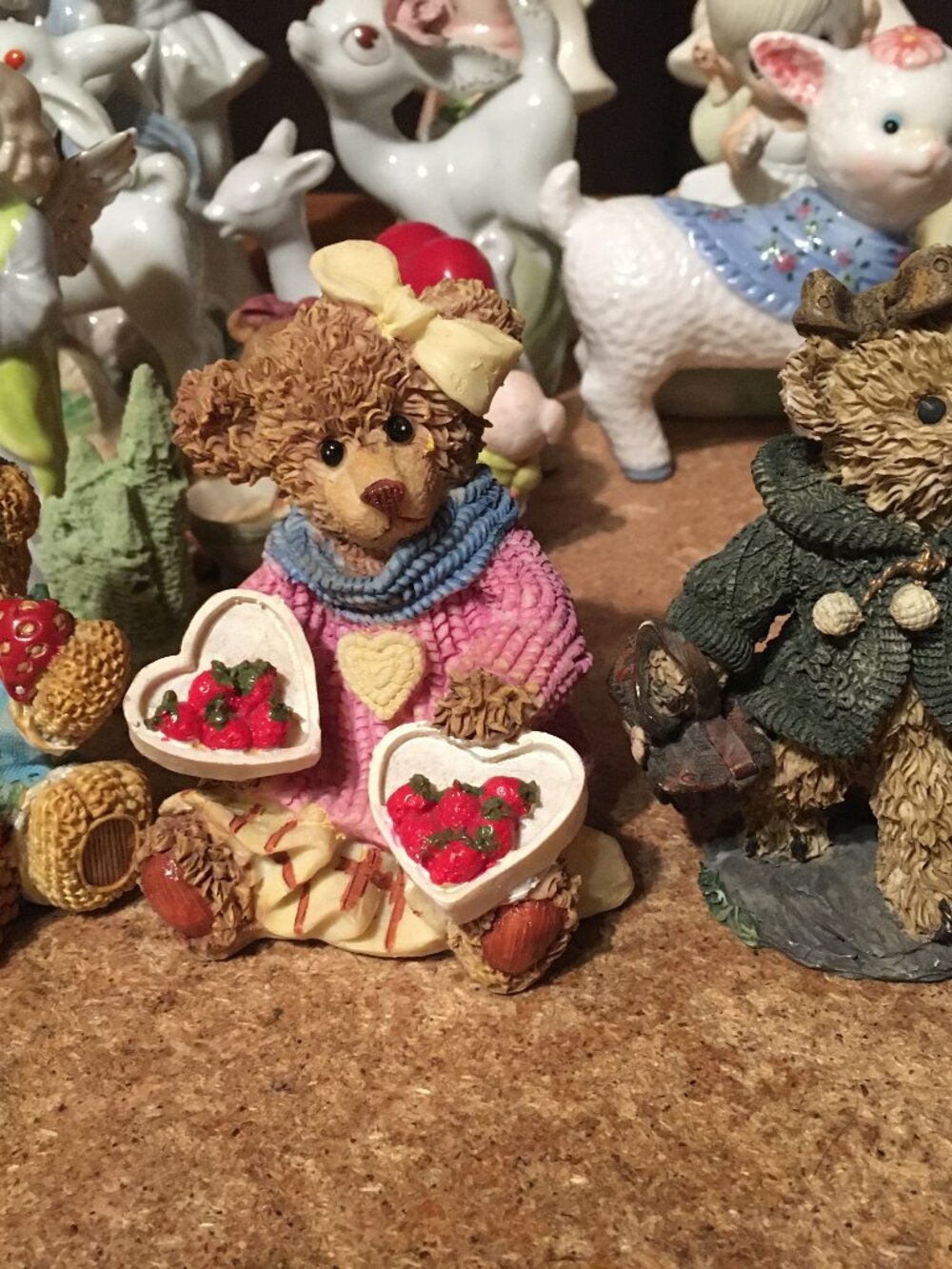 LOT OF 35 FIGURINES ENESCO ANGELS ANIMALS DEER BEAR KIDS PIGS FLOWERS SHEEP LAMB - Picture 4 of 14